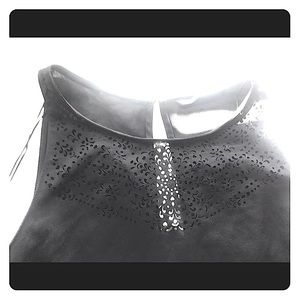 🌑🖤 cropped + sheer fringe top